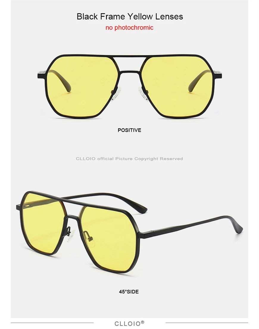 Fashion Aluminum Photochromic Sunglasses Men Women Polarised Sun Glasses Chameleon Anti-glare Driving Sunglasses - The Clothing Company Sydney