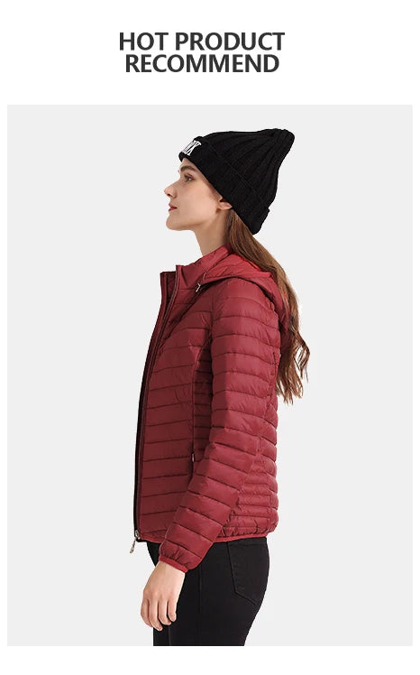 Winter Parka Ultralight Padded Puffer Jacket For Women's Coat With Hood Outdoor Warm Lightweight Outwear With Storage Bag The Clothing Company Sydney