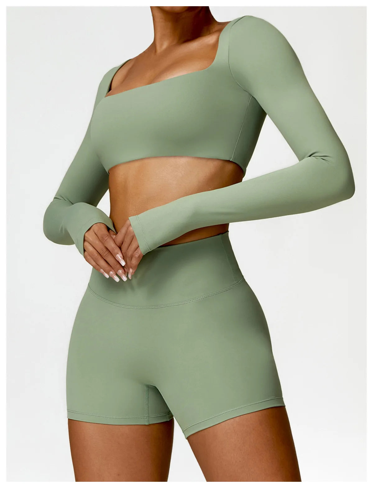 2 Piece Yoga Suit Sports Set Women Quick-Drying Gym Set Tracksuit Running Workout Long Sleeve Sports Shirt Clothing - The Clothing Company Sydney