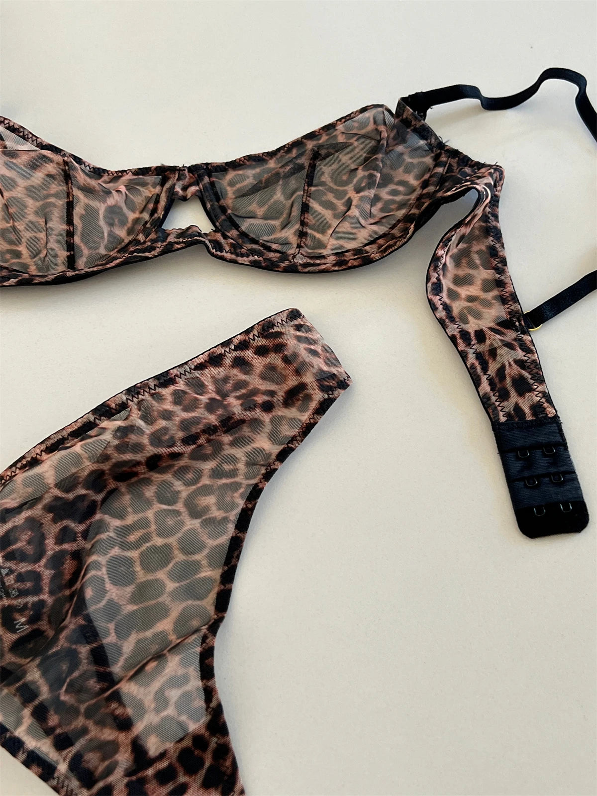 Seamless Bra Set See Through Lingerie Outfit Fine Lace Underwear Intimate 2 Piece Set - The Clothing Company Sydney