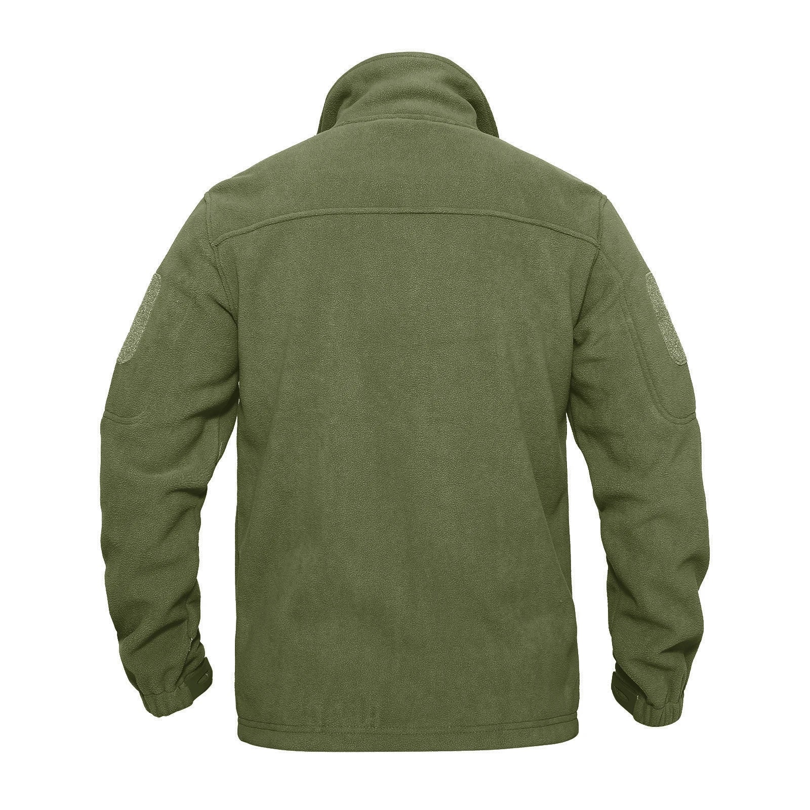 Full Zip Up Tactical Green Fleece Jacket Thermal Warm Work Coats Men's Pockets Safari Jacket Hiking Outwear Windbreaker - The Clothing Company Sydney