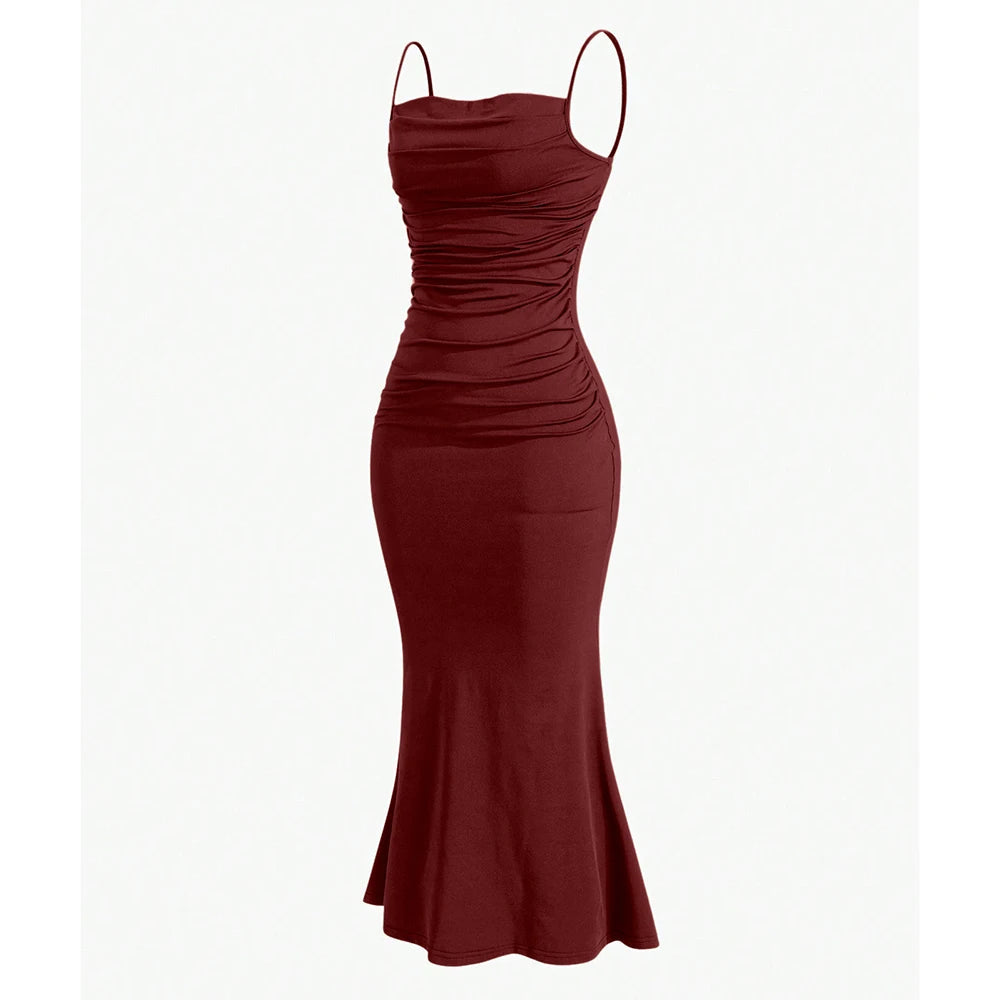 Women’s Elegant Maxi Party Dress – Spaghetti Strap Slim Fit Summer Evening Gown The Clothing Company Sydney