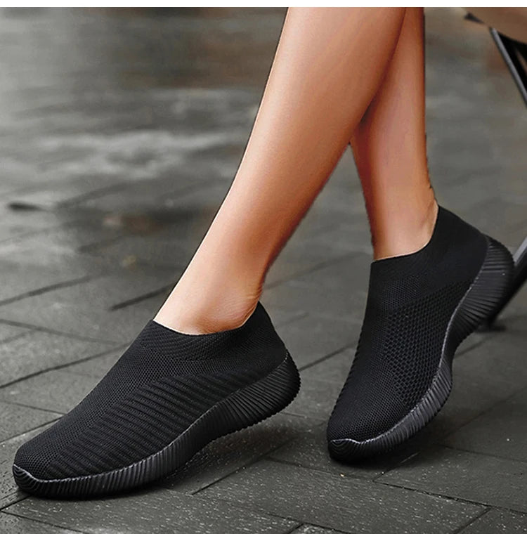 Fashion Casual Shoes Comfortable Soft Sneakers Women Slip On Sock Shoes For Women Ladies Flat Shoes The Clothing Company Sydney