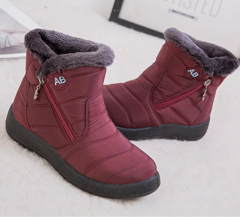 Women's Winter Ankle Boots Snow Low Heels Winter Footwear The Clothing Company Sydney