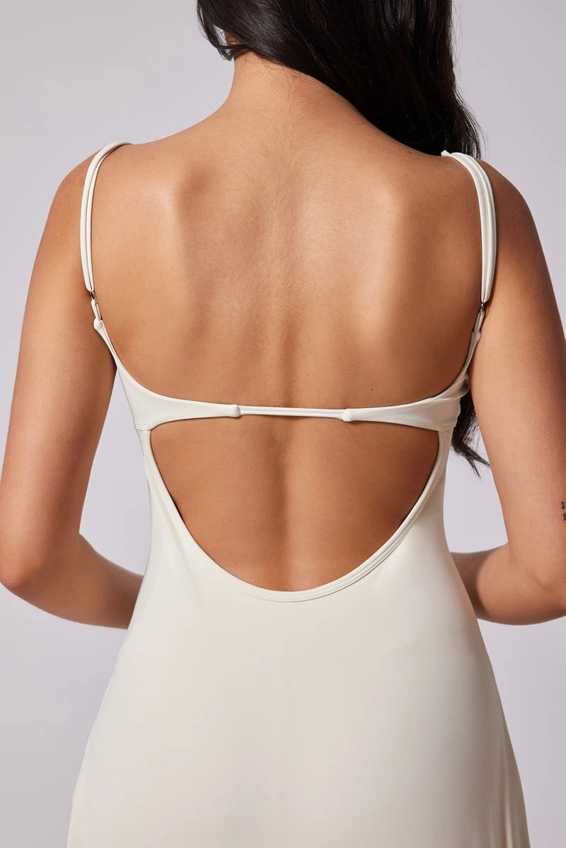Women's Sports Tennis Dress Removable chest cushion Breathable Outdoor Yoga Tennis Skirt Dress - The Clothing Company Sydney