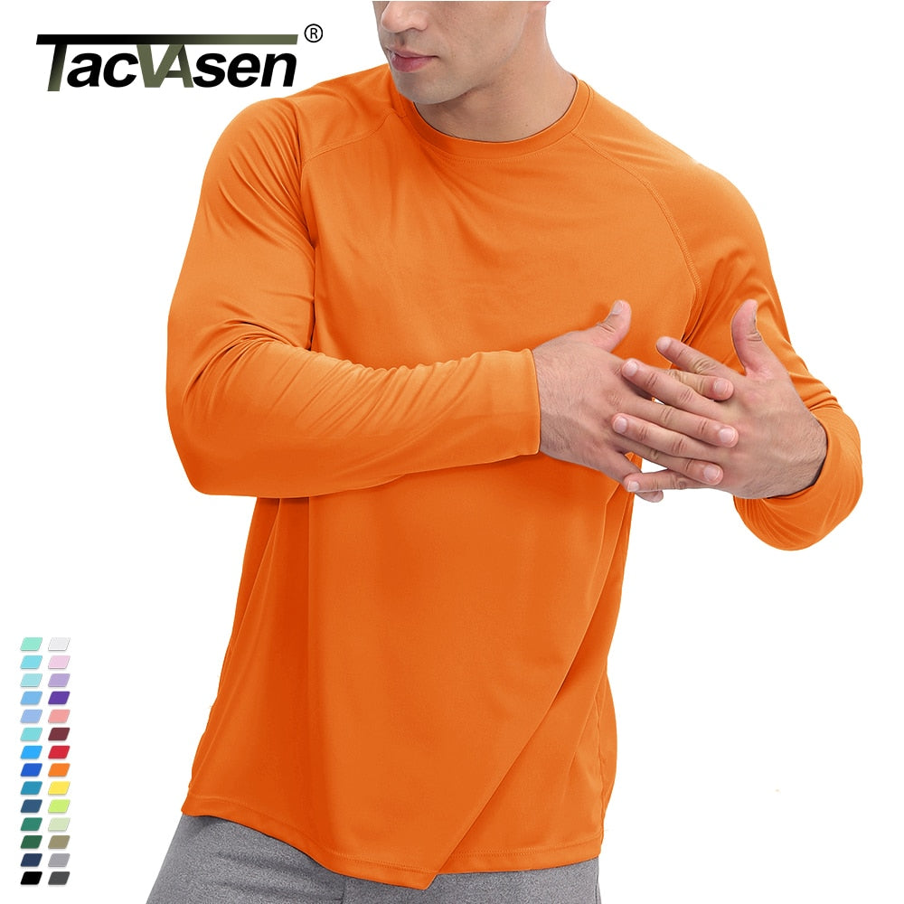 Sun Protection T-shirts Summer UPF 50+ Men's Long Sleeve Quick Dry Athlectic Sports Hiking Performance T-shirts Tee Tops The Clothing Company Sydney