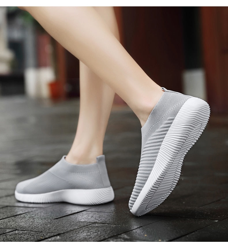 Women's Vulcanized Shoes Slip On Flats Shoes Female Loafers Walking Breathable Sneakers Trainers Ladies Shoes The Clothing Company Sydney