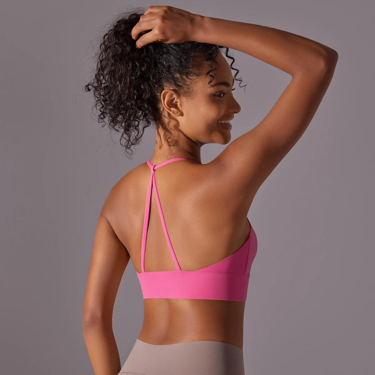Sports Bra Soft Backless Women Fitness Bra Tights Yoga Vest High Strength Shockproof Gym Sports Top Push Up With Chest Pad - The Clothing Company Sydney