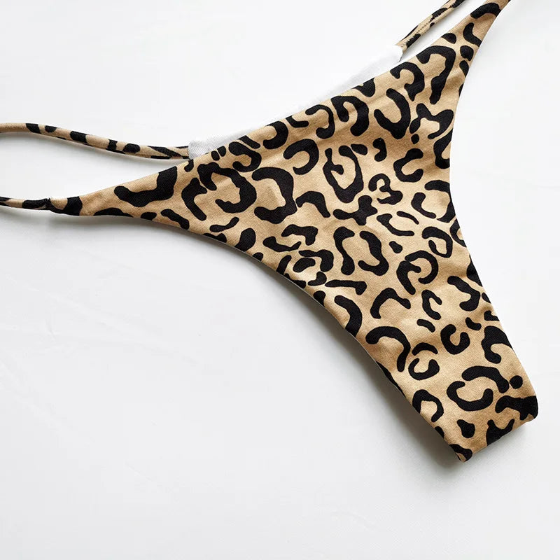 5 Pack Cotton G String Leopard Women Panties Flower Briefs Thong Low Waist T-back Underwear Seamless Lingerie - The Clothing Company Sydney