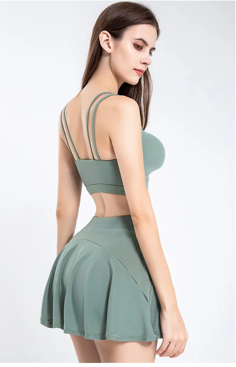 Cloud Hide Safe Tennis Skirts Gym Golf Running Pleated Pantskirt Women Sports Fitness Shorts Pocket High Waist Skort Skirt The Clothing Company Sydney