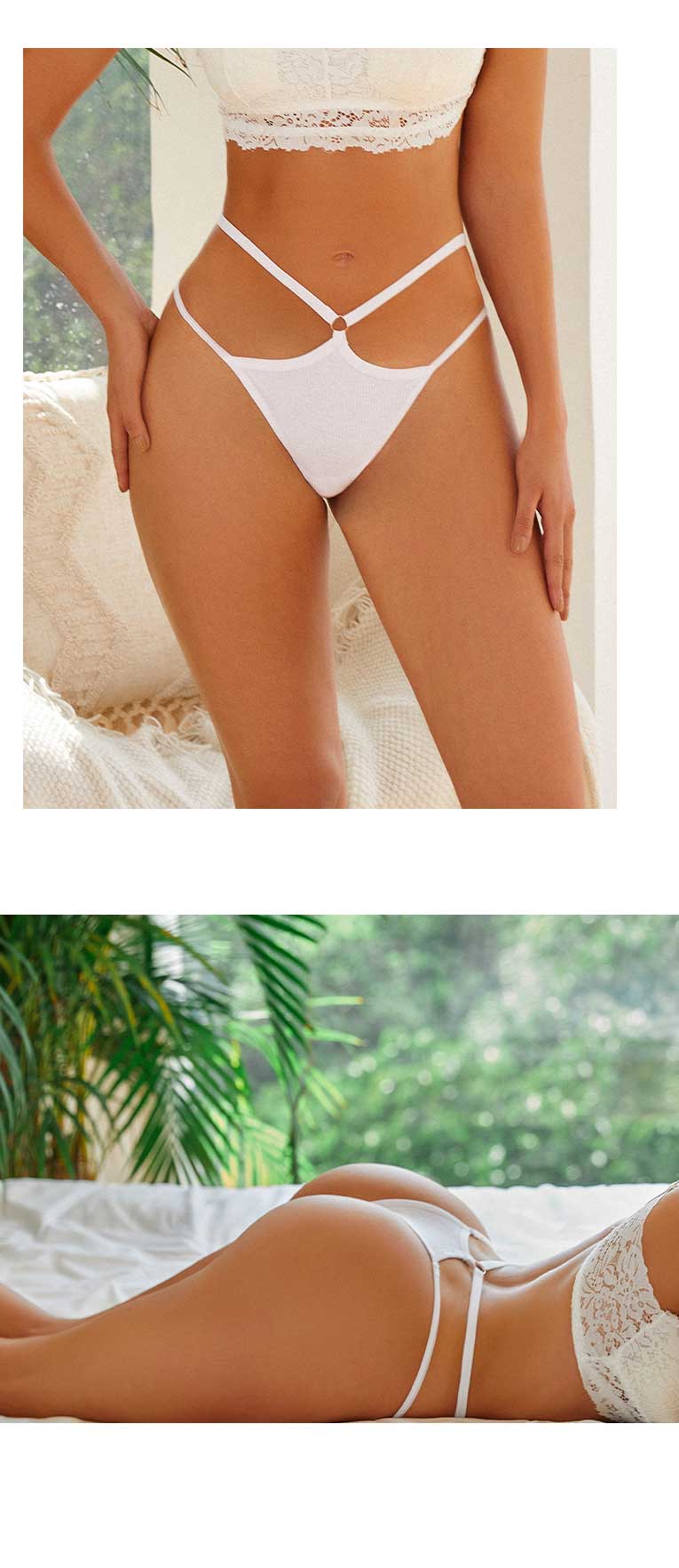 2 Piece Set Thongs Hollow Out G-String Low Waist Seamless Women's Panties Cotton Crotch Underwear Comfort Lingerie The Clothing Company Sydney
