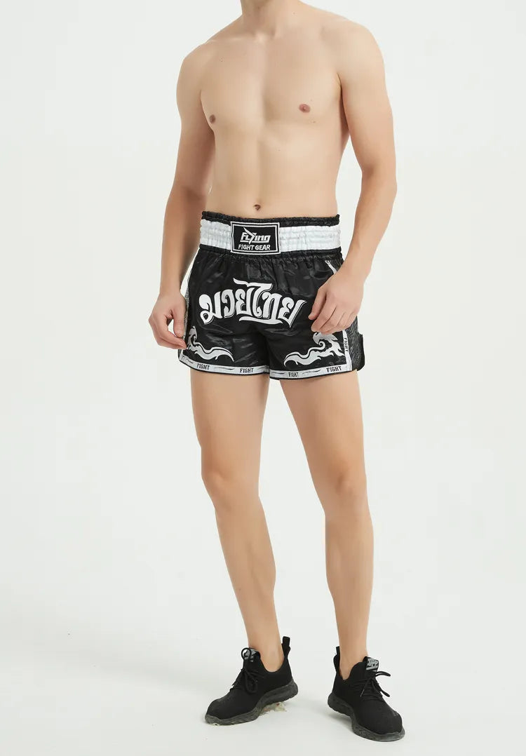 Muay Thai Boxing Shorts for Men's Women's Kids Teenagers Kickboxing Fighting MMA Trunks Grappling Sports Shorts - The Clothing Company Sydney