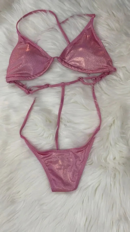 One Piece Backless Micro Bikini Set Women's Swimsuits Bandage Push Up Bikinis Brazilian Mini Swimwear Bathing Suit Monokini The Clothing Company Sydney