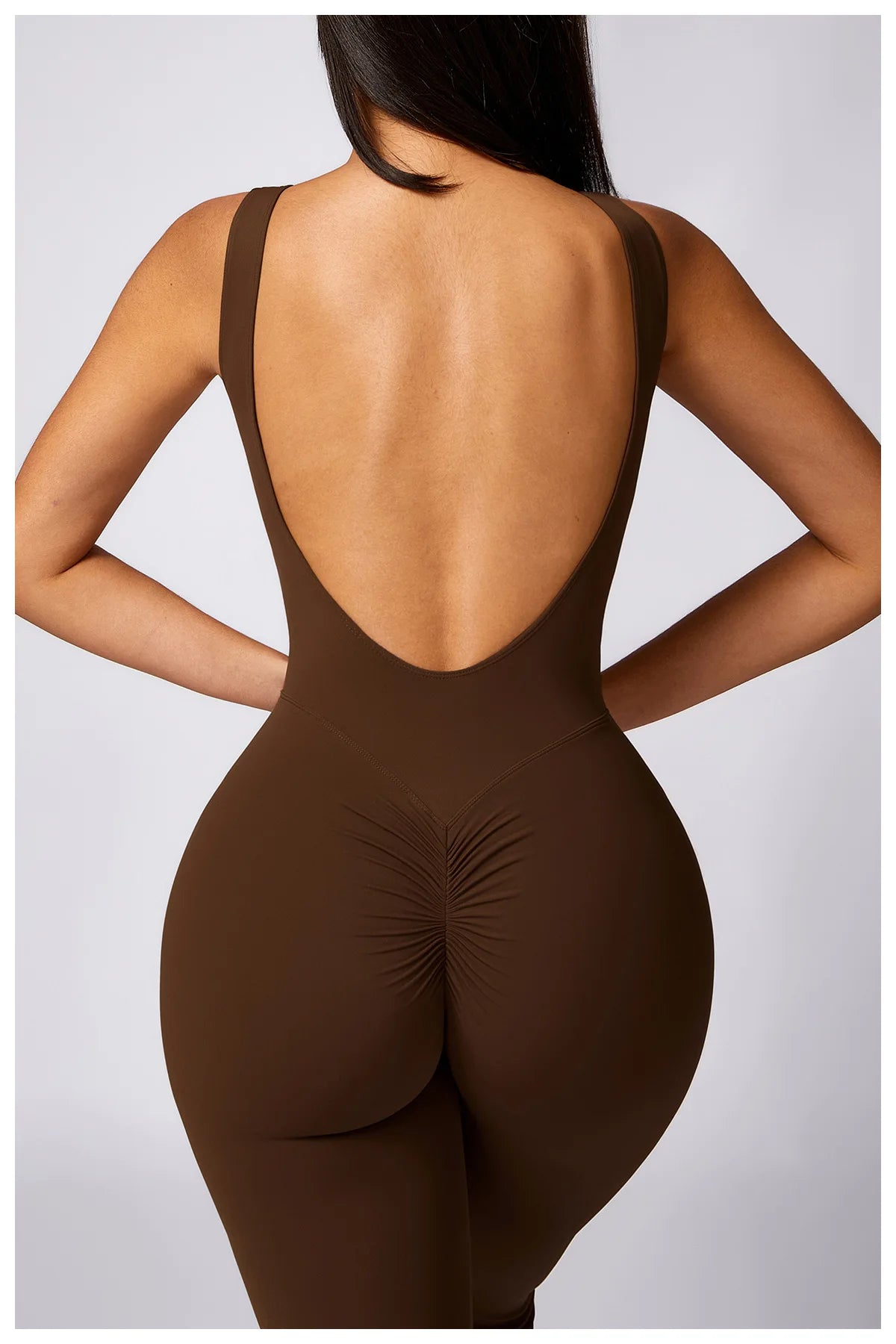 Women's V Back Jumpsuit Gym Set Sports Jumpsuit Training Yoga Suit Fitness Rompers Stretch Workout Bodysuits Sportswear - The Clothing Company Sydney