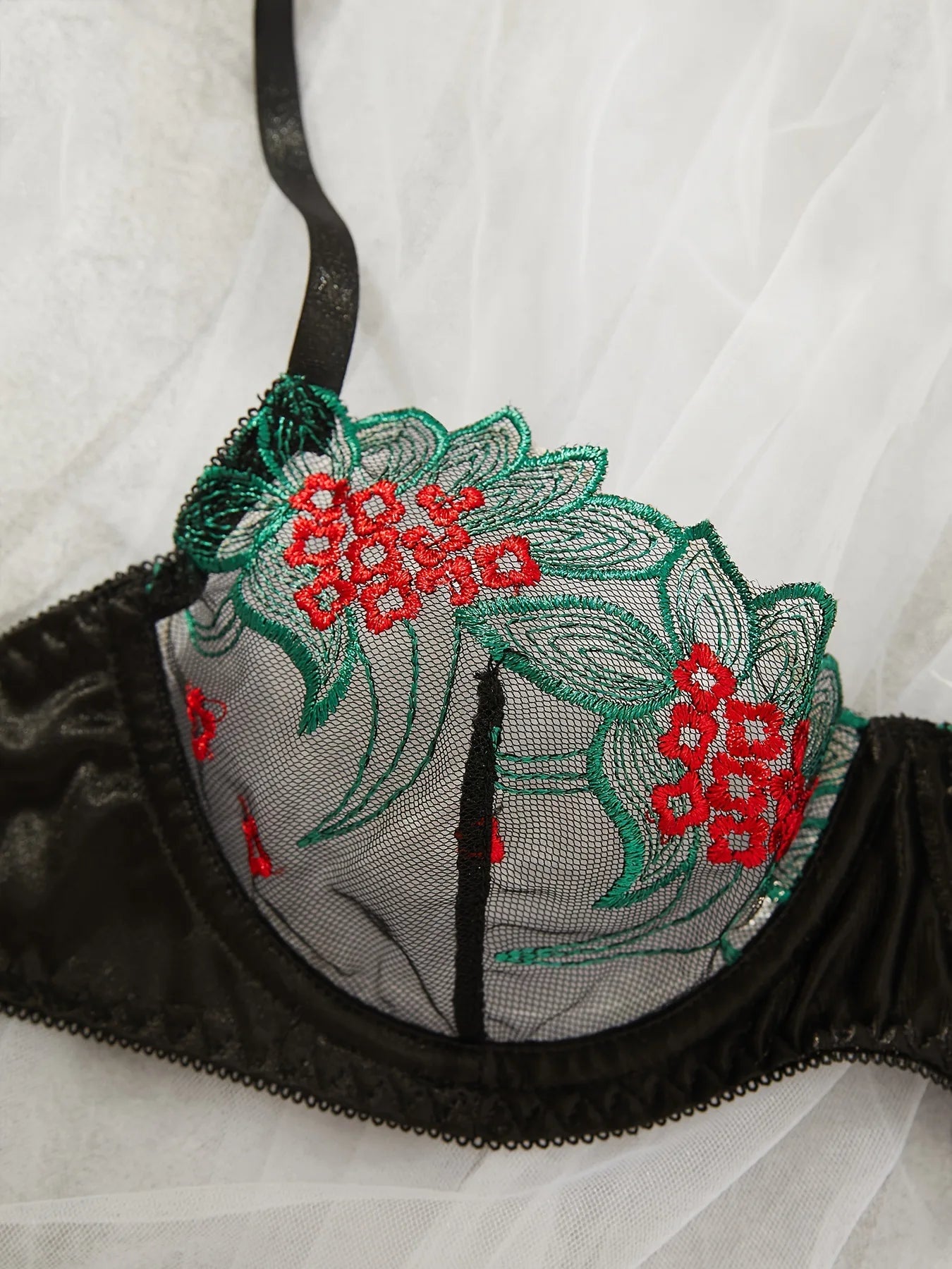 2 Piece Fancy Lingerie Floral Lace Bra Set Bilizna Luxury Well-Looking Underwear Fairy Fine Lace Exotic Set - The Clothing Company Sydney