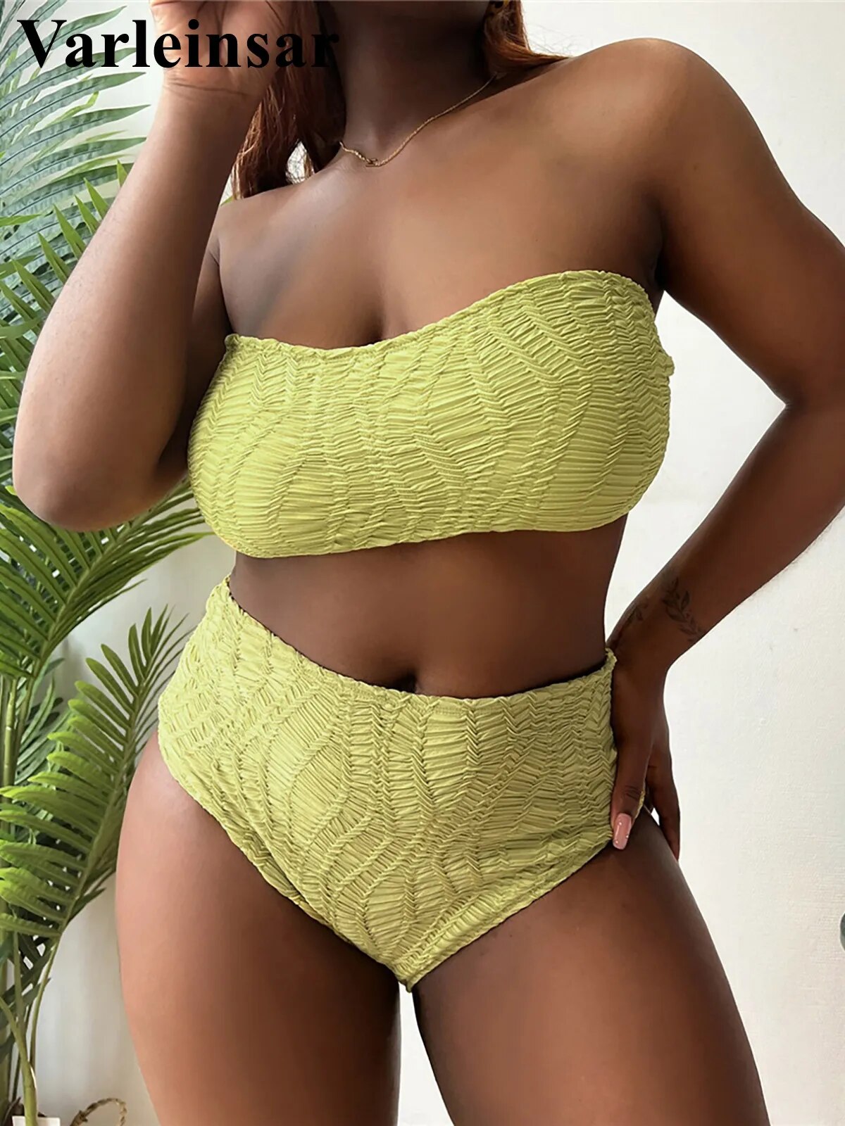 2 Piece Bandeau Bikini Plus Size Large Size Swimwear Women Swimsuit Female Two-pieces Bikini set Bather Bathing Suit The Clothing Company Sydney