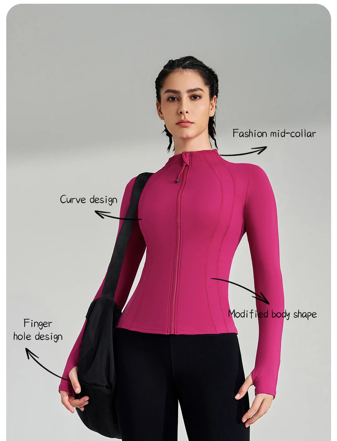 Women's Full Zip Yoga Gym Top Active Jacket The Clothing Company Sydney