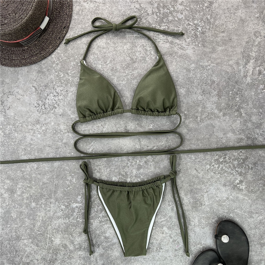 Wrap Around Mini Bikini Swimwear Women's Swimsuit Two piece Bikini set Brazilian Bather Bathing Suit Swimwear The Clothing Company Sydney