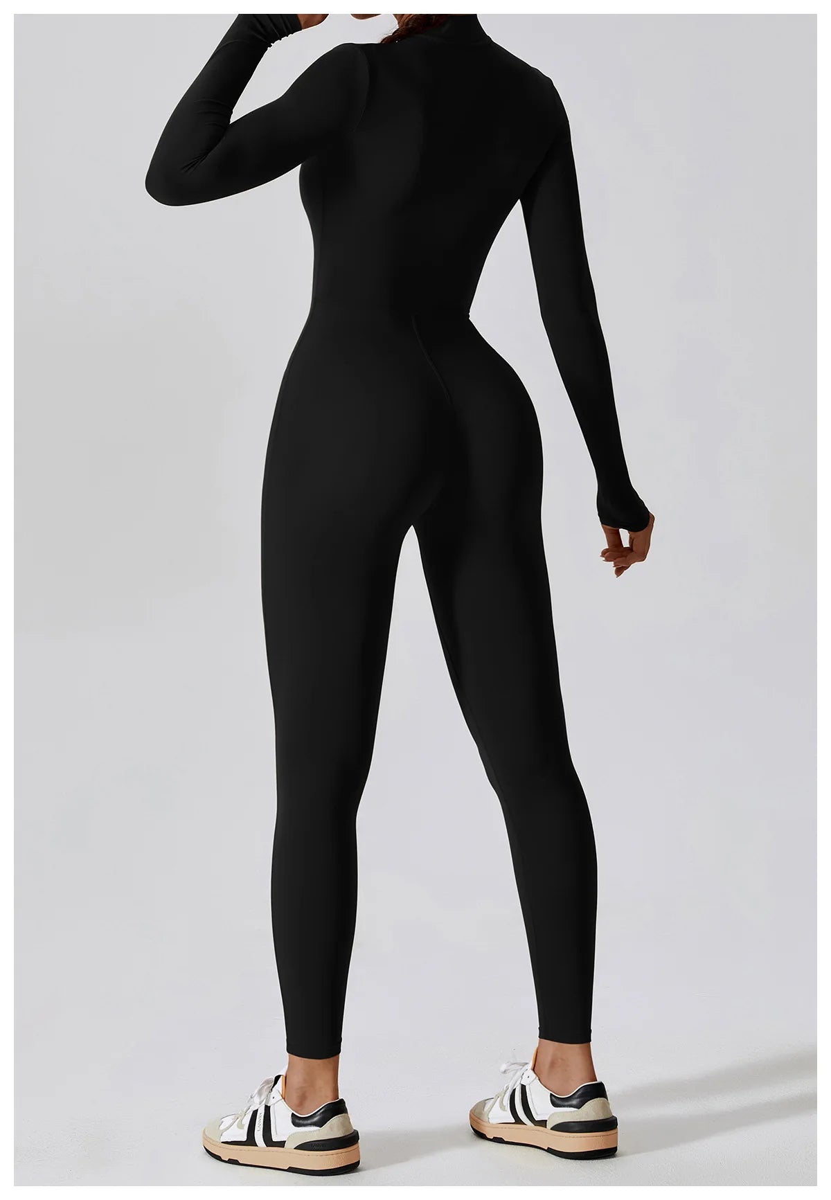 Women's One-piece Yoga Pants Short/Long-sleeved Warm ski Overalls Outerwear High Elastic Cycling Bodybuilding Bodysuit - The Clothing Company Sydney