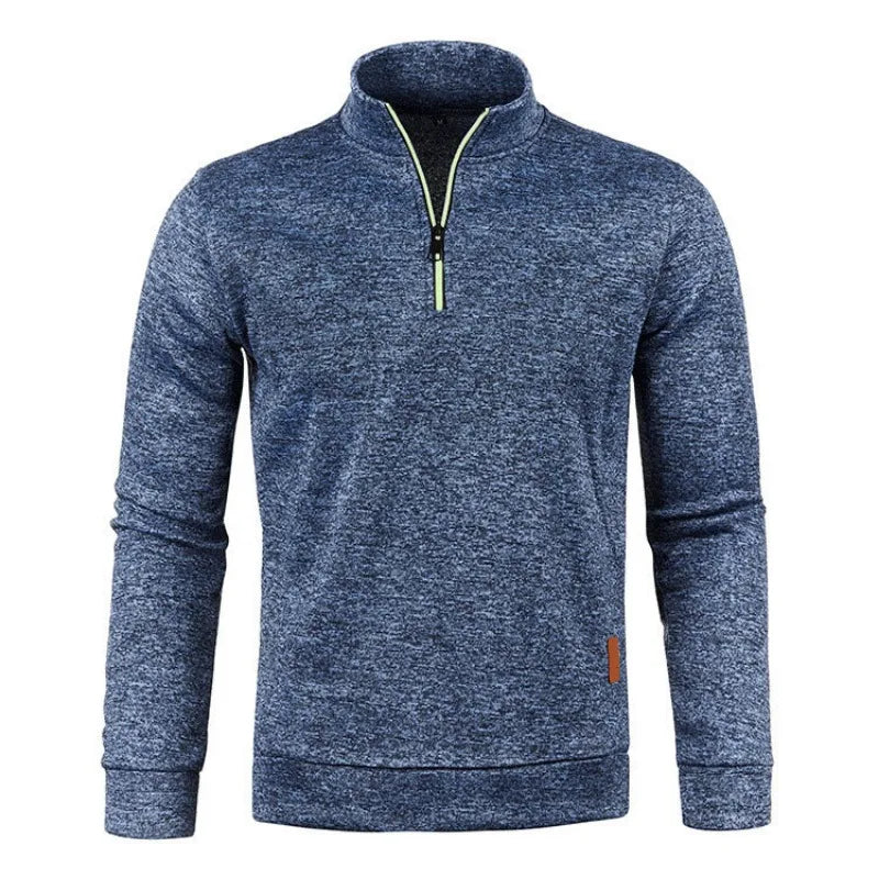 Men's Half Zipper Long Sleeve Pullover Turtleneck Sweater The Clothing Company Sydney
