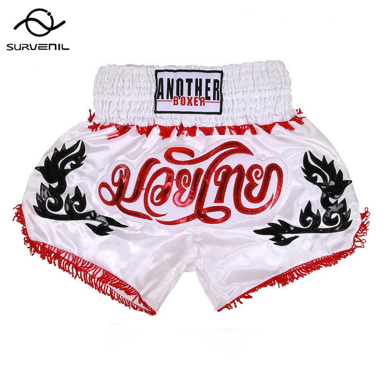 Muay Thai Shorts Top Quality Fight Kickboxing MMA Pants Men Womens Kids Embroidery Sanda Martial Arts Boxing Training Equipment The Clothing Company Sydney