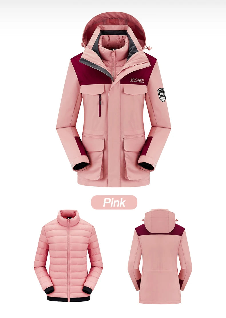 Ski Suit Snowboard Suits Women Windproof Waterproof Warm Thicken Snow Pants And Down Jacket Ski Clothes Set - The Clothing Company Sydney
