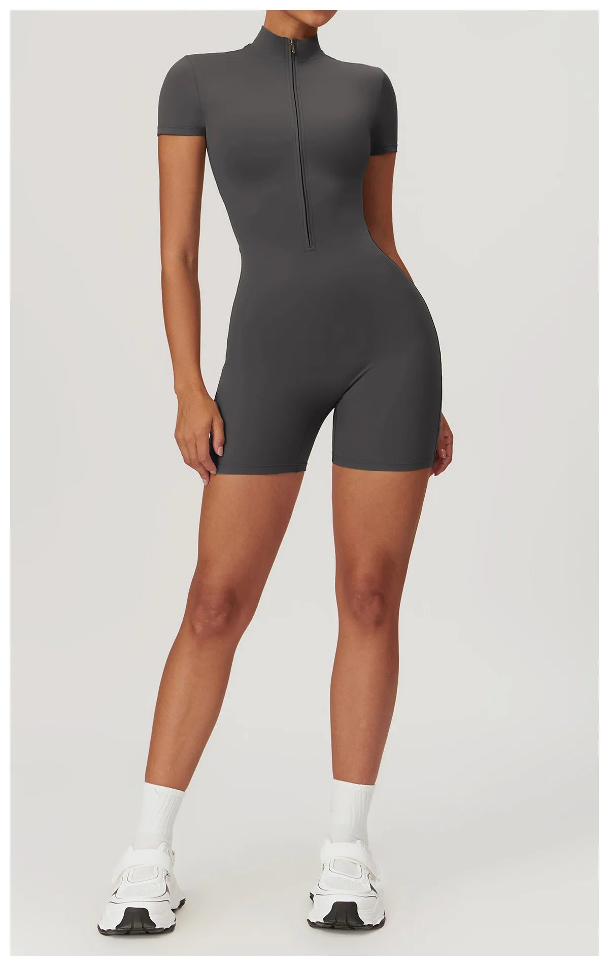 One Piece Jumpsuit Summer Short Sleeve Zipper Sports Wear Gym Fitness Bodysuits Women Dance Running Workout Clothes Yoga Suit The Clothing Company Sydney