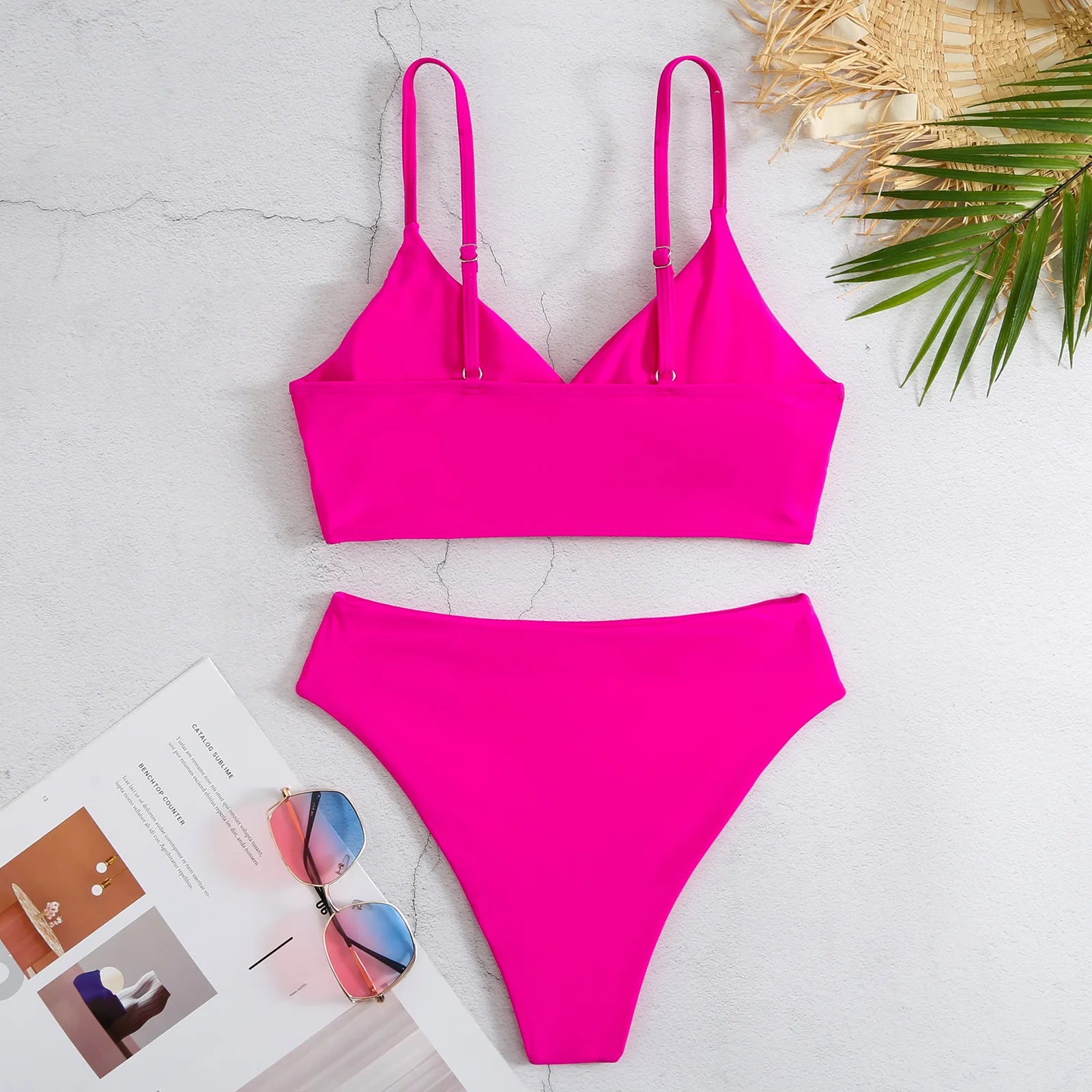 2 Piece High Waist Swimsuit Padded Swimwear Bathers Bathing Swimming Summer Beachwear Bikini Set - The Clothing Company Sydney