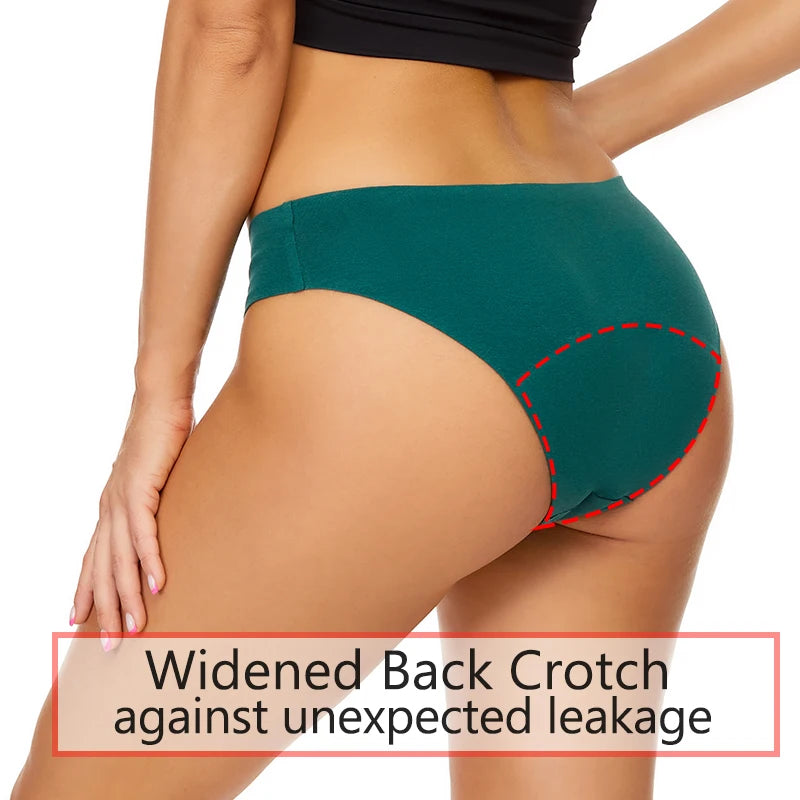 3 Pack Seamless Cotton Menstrual Panties 4-Layer Leakproof Fast Absorption Period Panties Mid-Rise Incontinence Underwear The Clothing Company Sydney