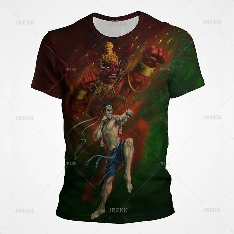 Muay Thai Gym Graphic T Shirt For Men Women Kids 3D Thai Boxing Sports Tee Shirts Streetwear Short Sleeves Quick Dry Top - The Clothing Company Sydney