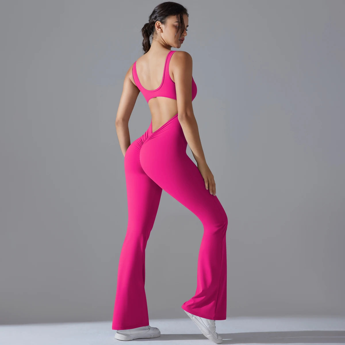 V Back Jumpsuit Gym Set Women Training Yoga Suit Sportswear Sports Fitness Rompers Stretch Workout Bodysuits The Clothing Company Sydney