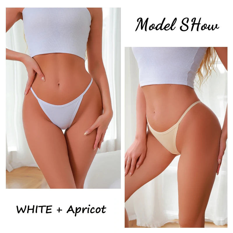 5 Pack Women's Cotton Panties Underwear Low Waist G-String Thongs Breathable Lingerie Set The Clothing Company Sydney