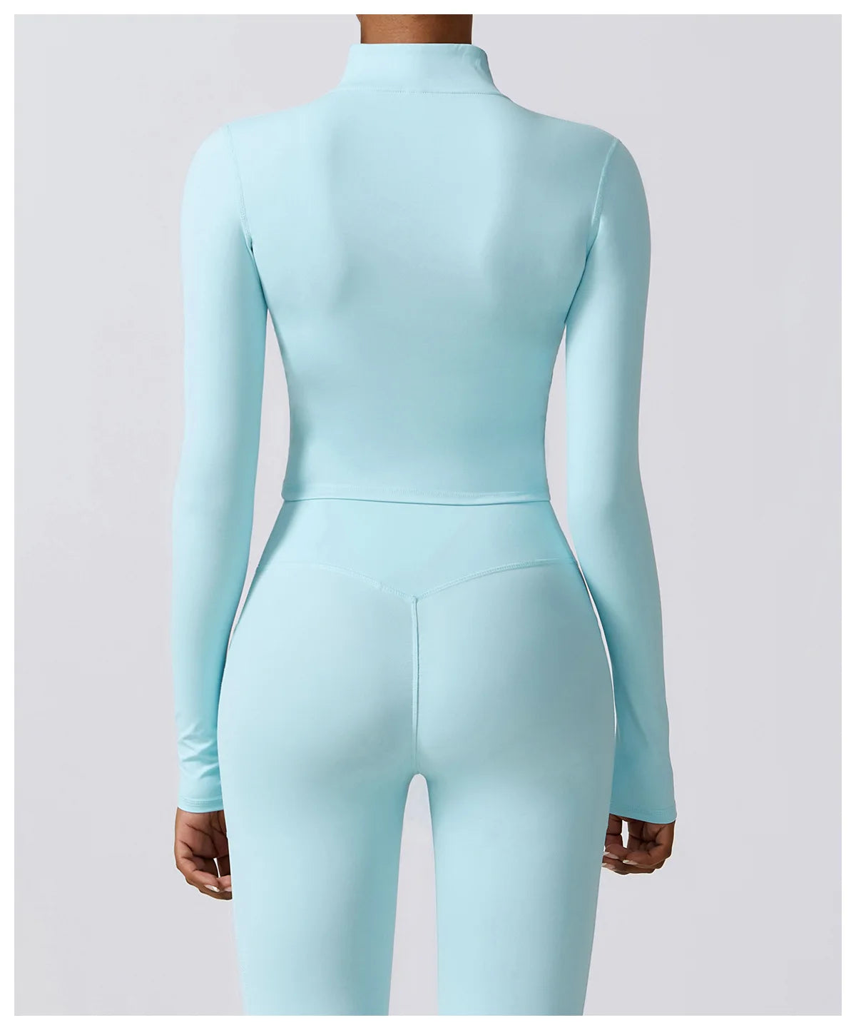 Women's High Elastic Crop Top Spandex Long Sleeve Yoga Shirts Sportswear Yoga Jacket Workout Gym Clothing Sports Clothes The Clothing Company Sydney