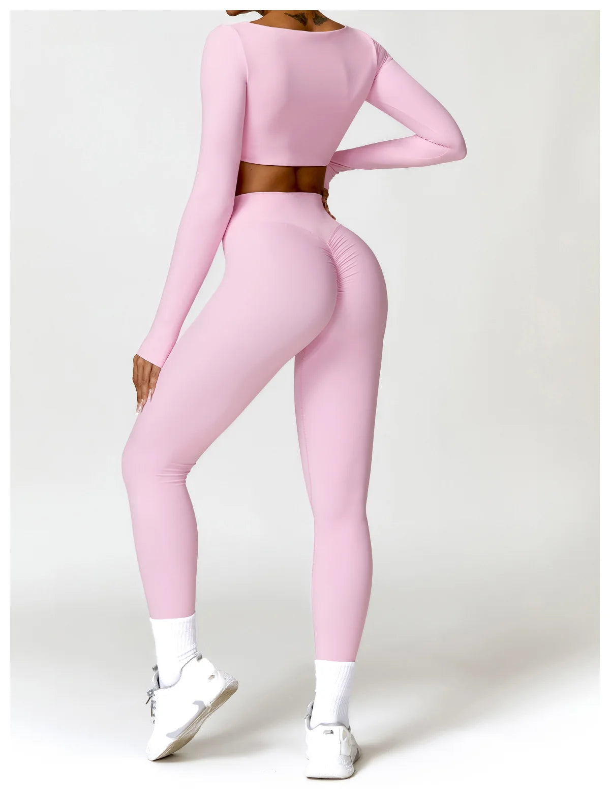 2 Piece Yoga Suit Sports Set Women Quick-Drying Gym Set Tracksuit Running Workout Long Sleeve Sports Shirt Clothing - The Clothing Company Sydney