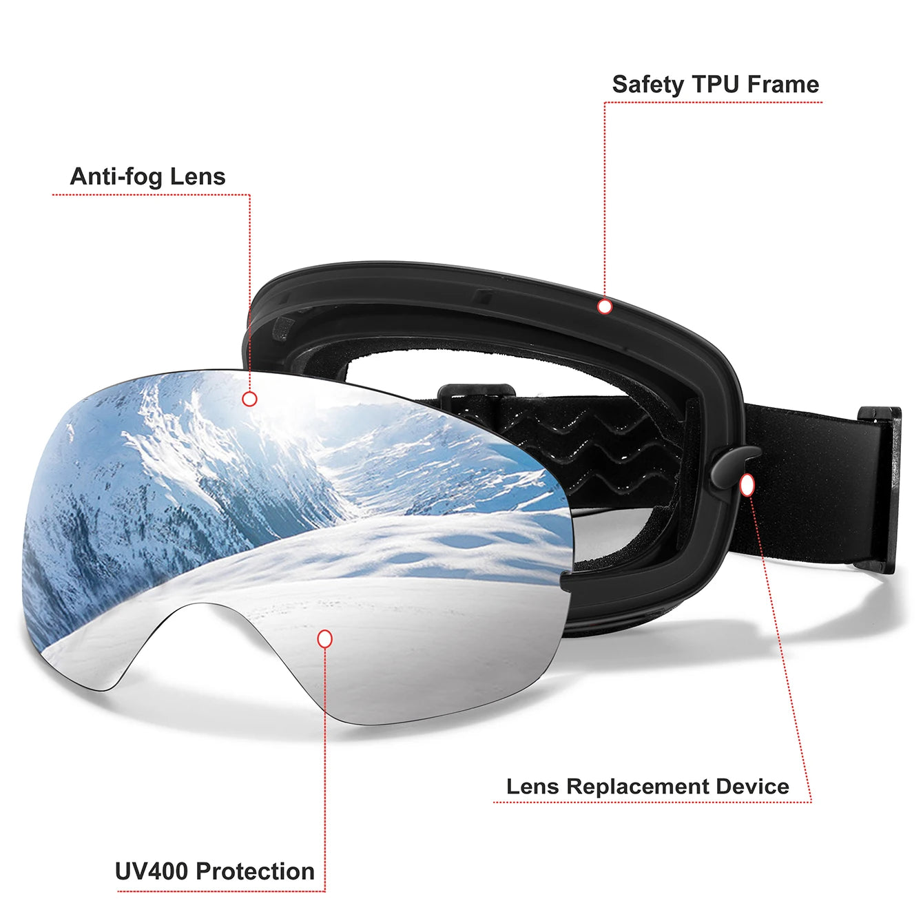 Sports Ski Anti-fog Snow Goggles The Clothing Company Sydney