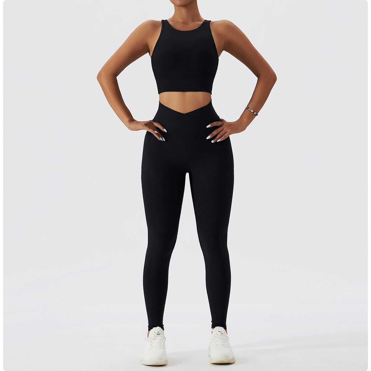 2 Piece Ribbed Yoga Set Women Suit For Fitness Sportswear Seamless Sports Suit Workout Clothes Tracksuit Sports Outfit Gym Clothing Wear The Clothing Company Sydney