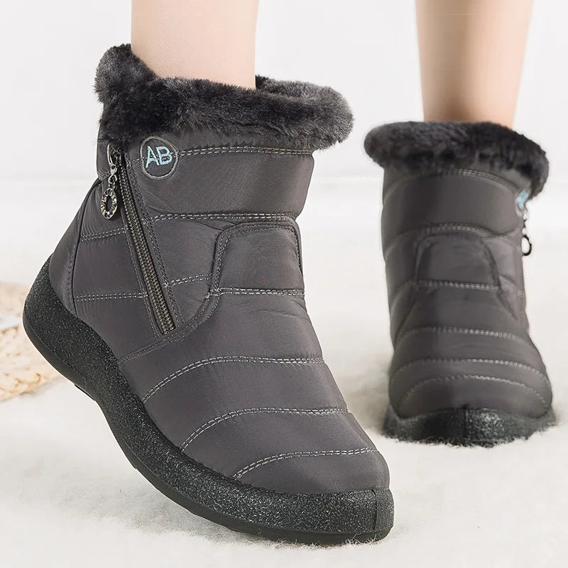 Women's Winter Ankle Boots Snow Low Heels Winter Footwear The Clothing Company Sydney