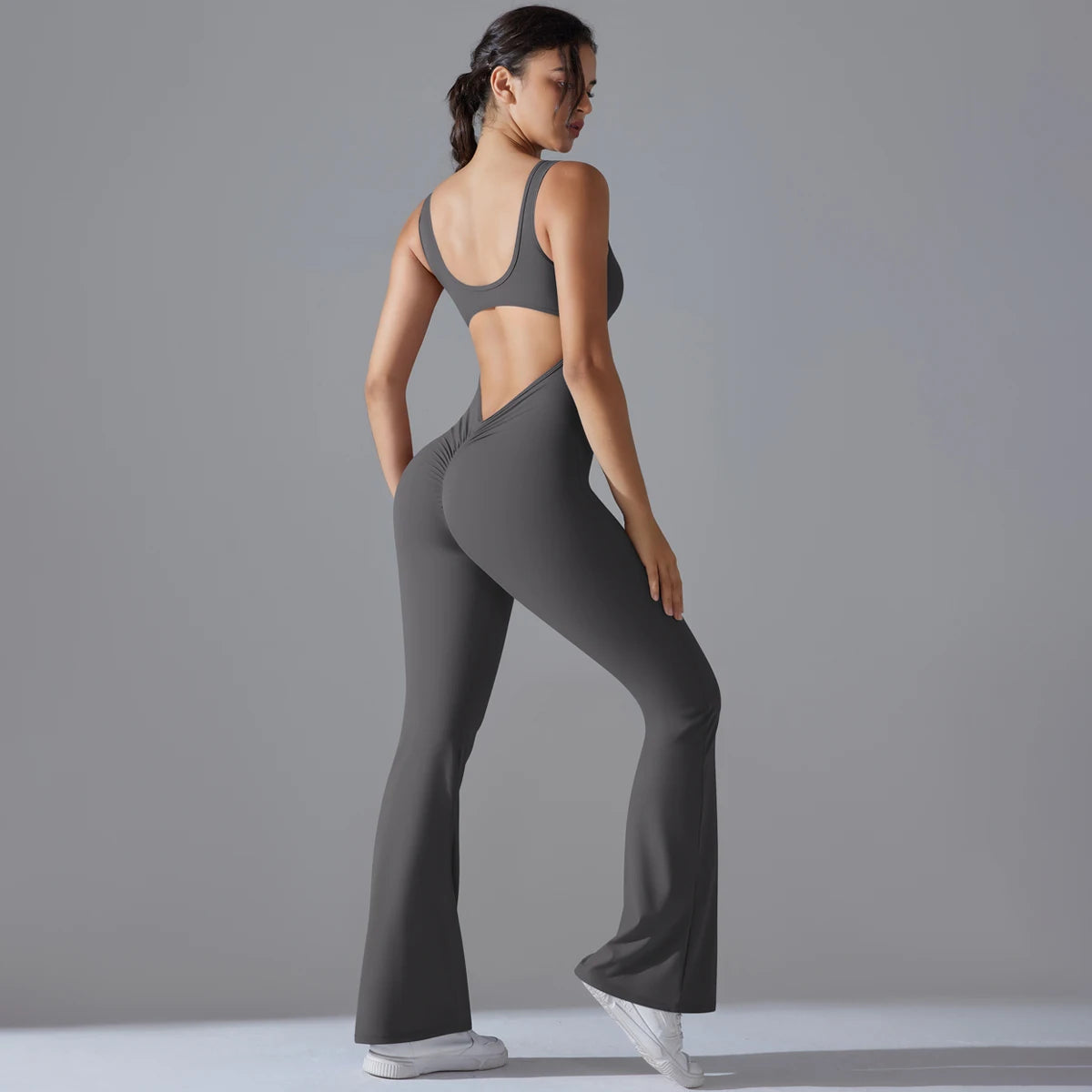 V Back Jumpsuit Gym Set Women Training Yoga Suit Sportswear Sports Fitness Rompers Stretch Workout Bodysuits The Clothing Company Sydney