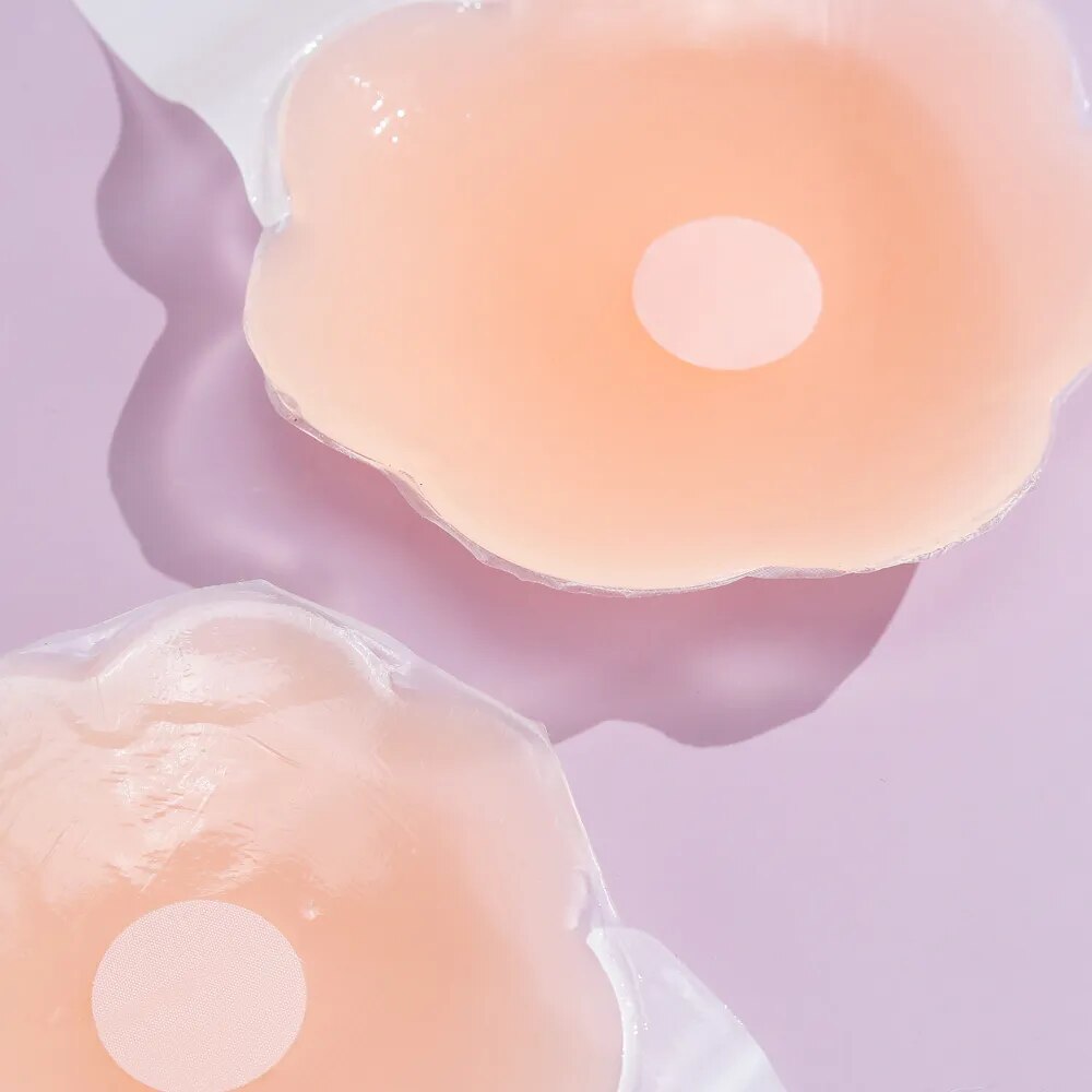 1 Pair Women's Pull up Silicone Breast Patch Invisible Reusable Paste Breast Lifting Nipple Bra Round Lace 2 Colors The Clothing Company Sydney