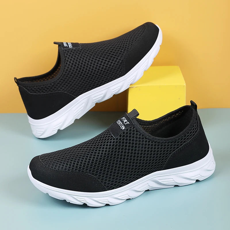 Lightweight Men's Breathable Slip on Casual Sneakers Anti-slip Flats Outdoor Walking Shoes - The Clothing Company Sydney