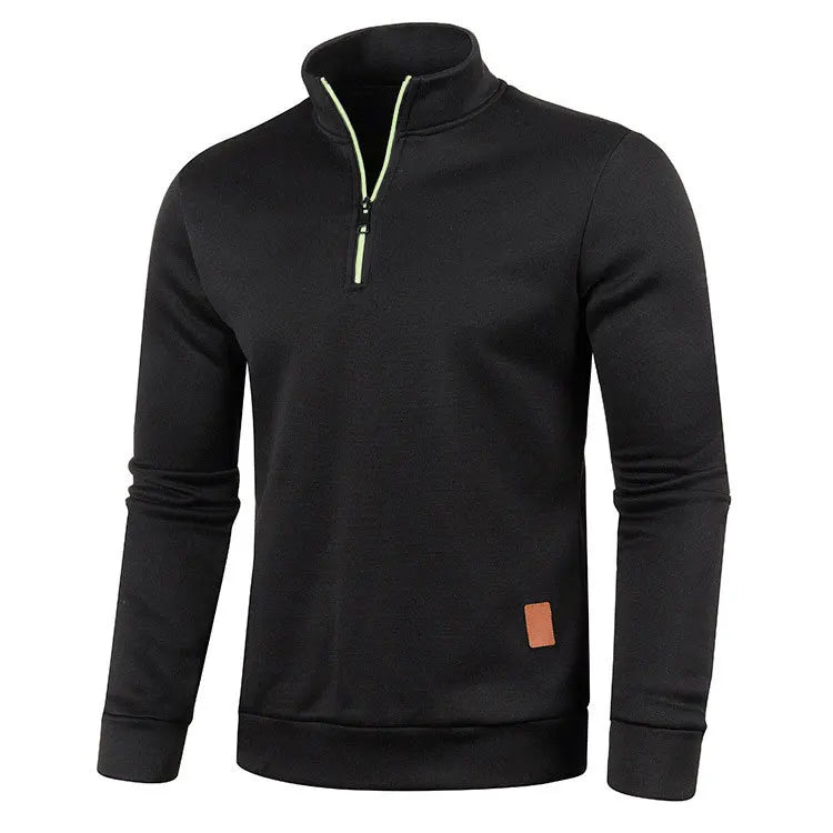 Men's Half Zipper Long Sleeve Pullover Turtleneck Sweater The Clothing Company Sydney