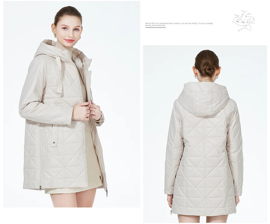 Women's Padded Coat Autumn Mid-Length Loose Parka Light Cotton Quilted Jacket - The Clothing Company Sydney