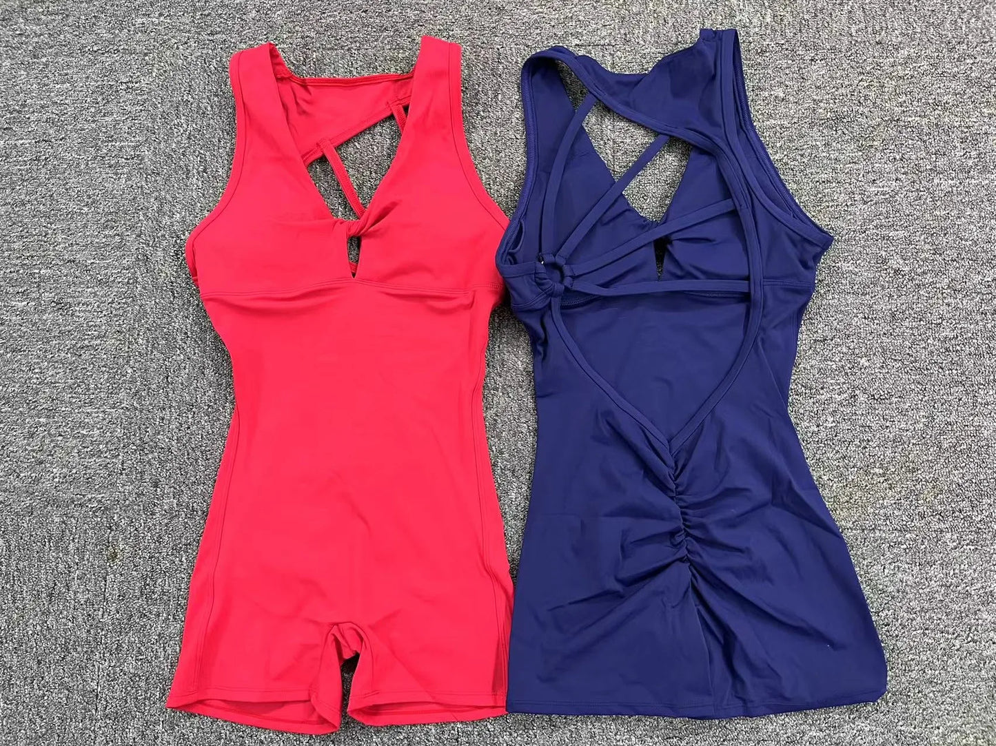 Women's Padded Jumpsuit Sport Yoga Set Bodysuit Fitness Wear Gym Sportswear High Elastic Workout Running Clothes - The Clothing Company Sydney