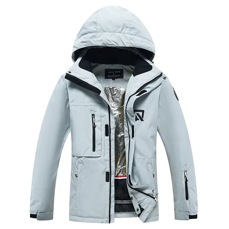 2 Piece Ski Sets for Women Ski Jackets and Pants Men Snowsuit Snowboard Coat Outfits Warm Hooded Waterproof Windproof Matching Set - The Clothing Company Sydney