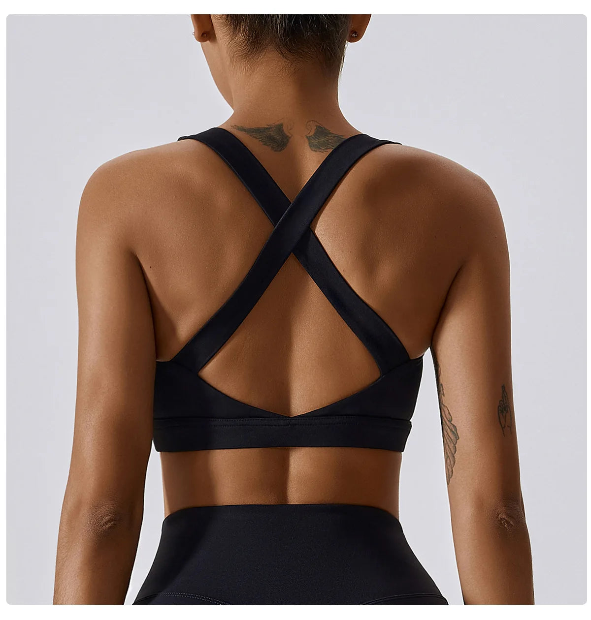 Crossed Shoulder Strap Yoga Bra Chest Pad Running Sports Bra Gym Top Women Stretch Pull Up Underwear Vest Fitness Tank Top The Clothing Company Sydney