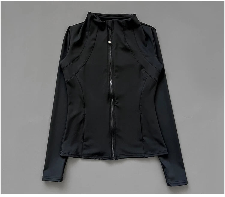 Women Slim-Fit Zipper Yoga Wear Long Sleeve Jackets The Clothing Company Sydney