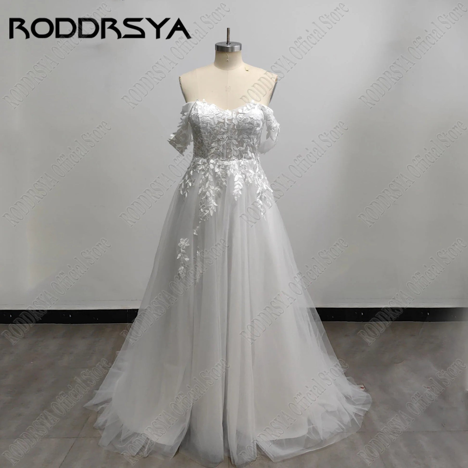 Off Shoulder Sweetheart Bridal Gown Side Split A-Line Corset Customized Wedding Dress The Clothing Company Sydney