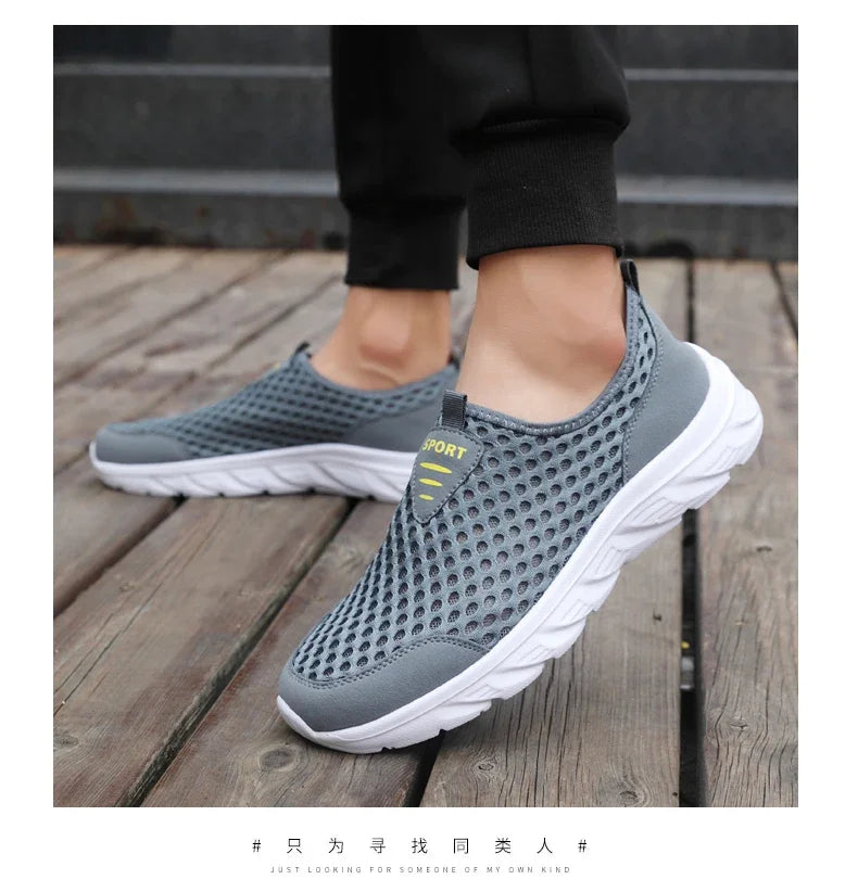 Lightweight Casual Breathable Slip on Male Casual Sneakers Anti-slip Men's Flats Outdoor Walking Shoes - The Clothing Company Sydney