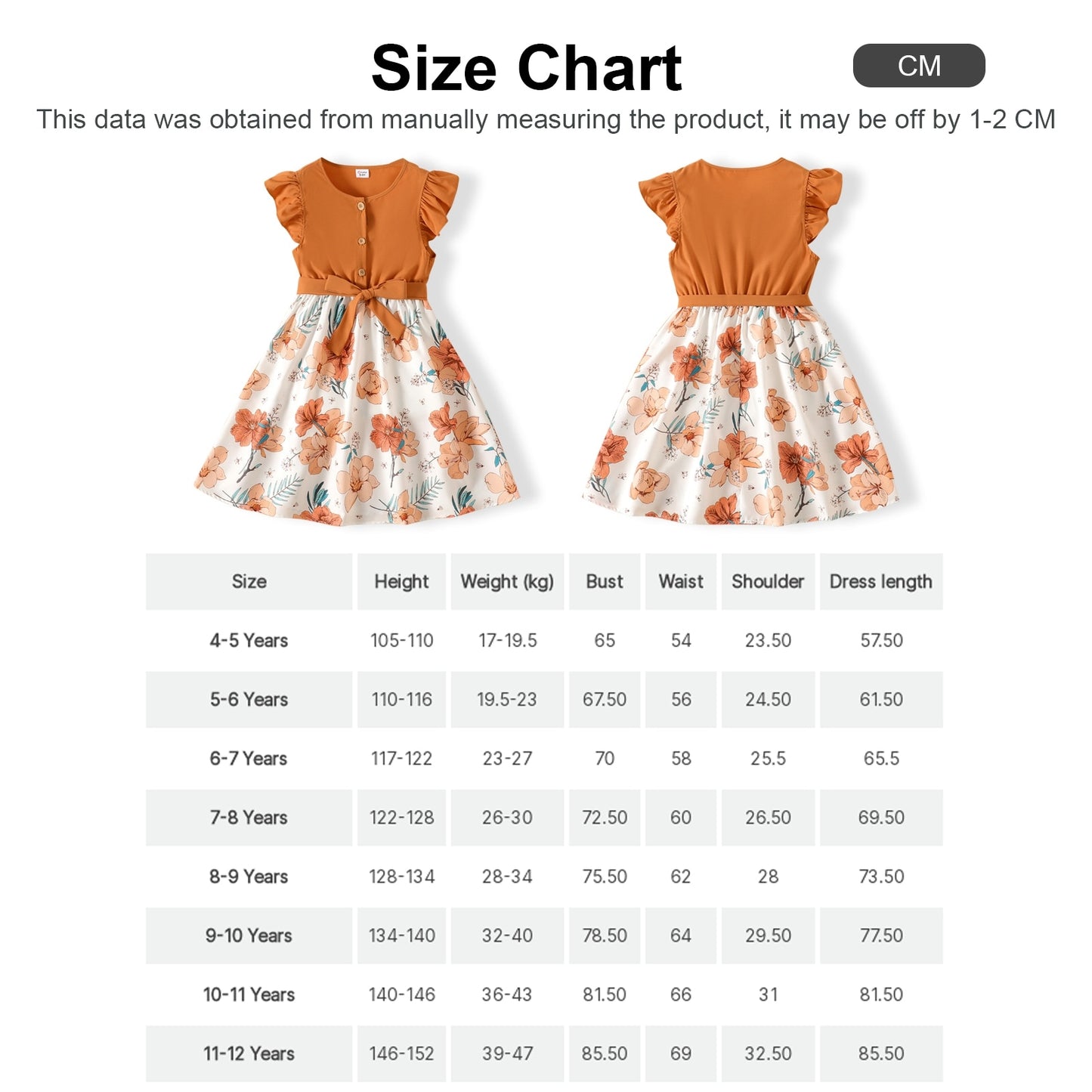 Girls' Kids Dress Girl Dresses for Very Elegant Party Ruffled Floral Print Splice Belted Flutter-sleeve Dress The Clothing Company Sydney
