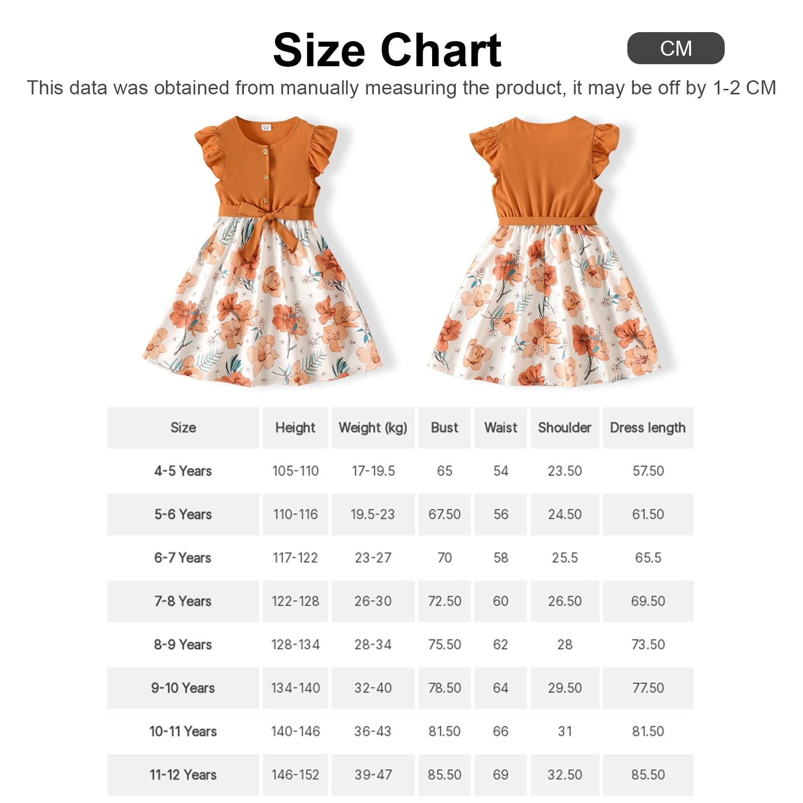 Girls' Kids Dress Girl Dresses for Very Elegant Party Ruffled Floral Print Splice Belted Flutter-sleeve Dress The Clothing Company Sydney